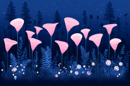 Enchanted Forest at Night