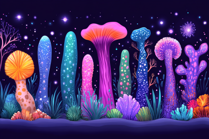Enchanted Glowing Mushrooms