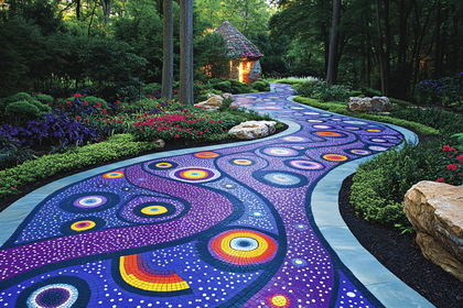 Enchanted Mosaic Garden Path
