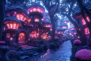 Enchanted Mushroom Village