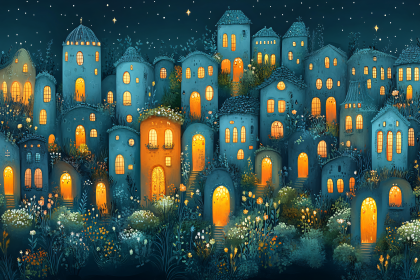 Enchanted Village at Night