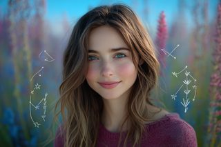 Enchanting Girl in Floral Field