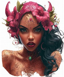 goddess floral portrait