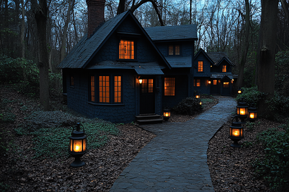 Enigmatic Cottages at Twilight