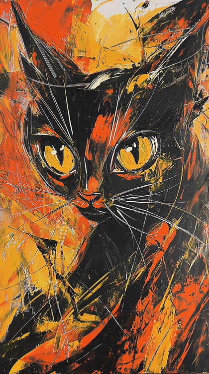 Enigmatic Feline Gaze