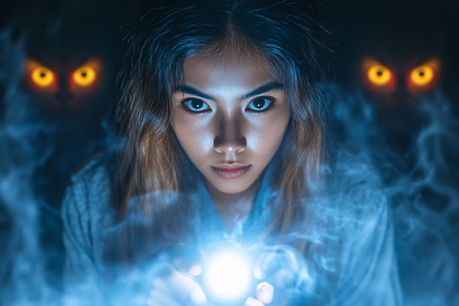 Enigmatic Gaze With Mystical Power