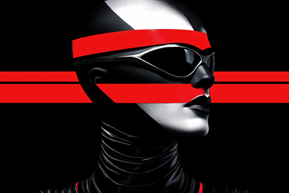 Enigmatic Red Banded Figure
