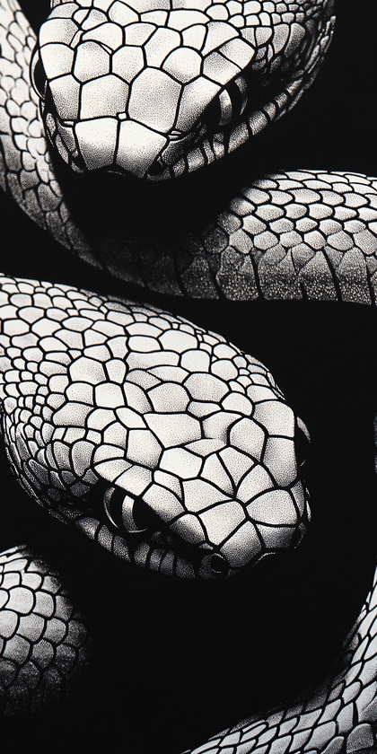 Entwined Snake Heads