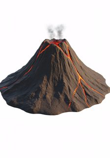 erupting volcanic mountain
