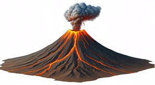 erupting volcano