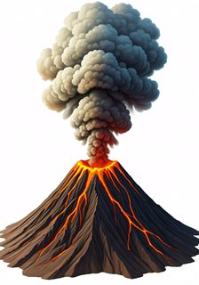 volcano eruption illustration