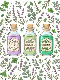 essential oil bottles