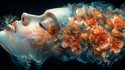 Ethereal Bloom Portrait