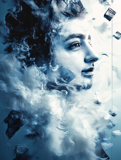 Ethereal Blue Portrait