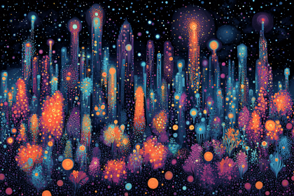 Ethereal Cityscape at Night
