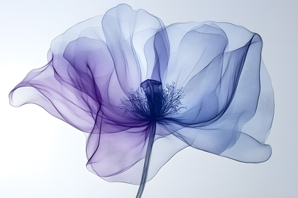Ethereal Flower In Blue And Purple