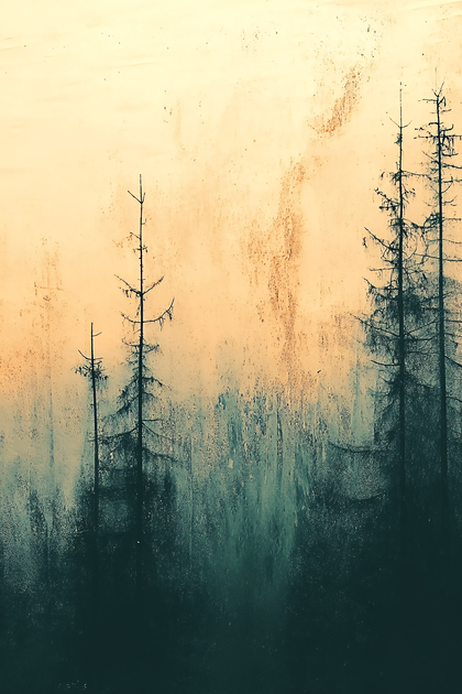 Ethereal Forest Silhouette