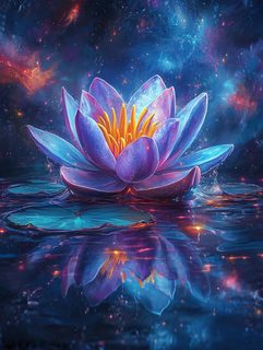 glowing lotus flower