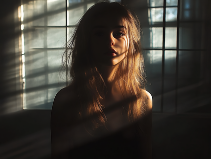 Ethereal Light on a Young Woman