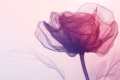 Ethereal Line Art Flower