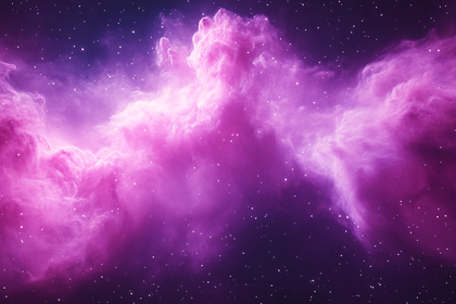 Ethereal Nebula in Cosmic Purple