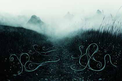 Ethereal Path with Luminescent Vines