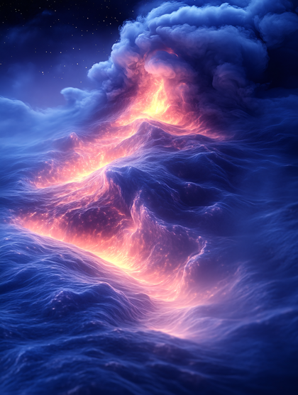 Ethereal Volcanic Cloudscape