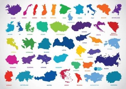 Europe Countries Free Vector