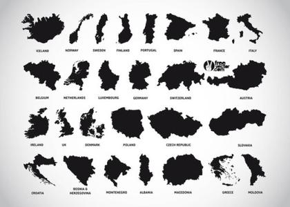 Europe Maps Free Vector