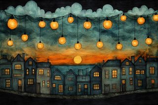 Evening Street Lights