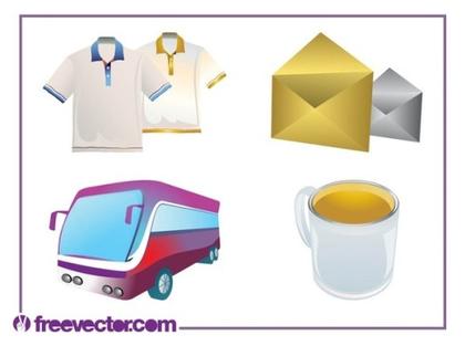 Everyday Objects Set Free Vector