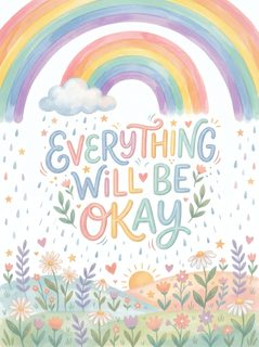 inspirational rainbow floral art