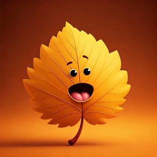 surprised autumn leaf