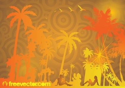 Exotic Beach Free Vector