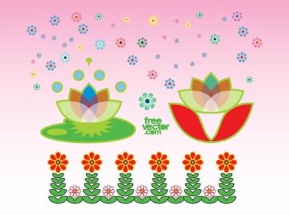 Exotic Flowers Free Vector
