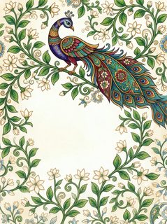 Peacock floral art