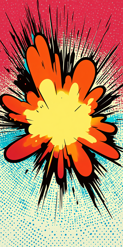 Dynamic Comic Explosion Graphic