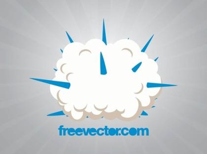 Explosion Cloud Free Vector