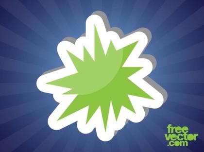 Explosion Sticker Template Free Vector