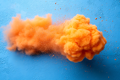 Explosive Orange Cloud