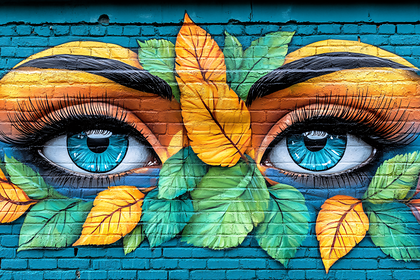 Eye and Leaf Mural