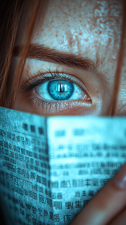 Eye Gazing Through Newspaper