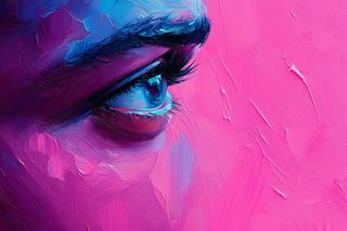Eye In Pink And Blue