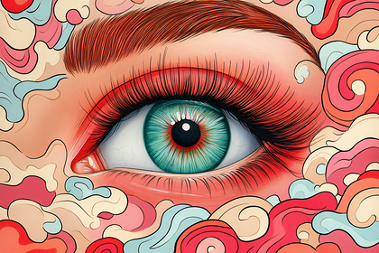 Eye In Psychedelic Swirls