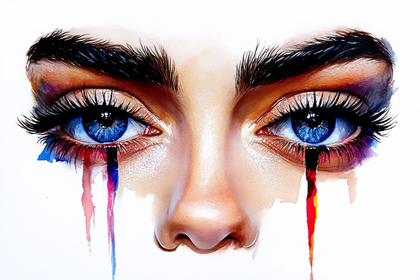 Eyes With Colorful Tears