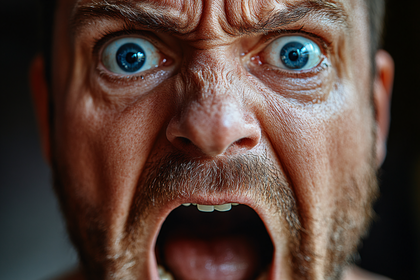 Face Of A Man Screaming