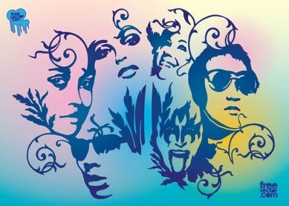 Faces Free Vector