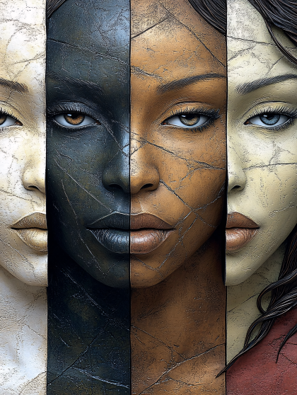 Faces Of Diversity, Cracked Skin Texture