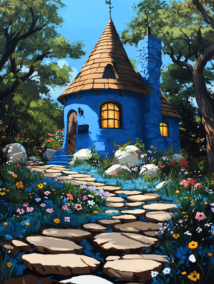 Fairytale Blue Cottage