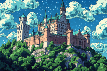 Fairytale Castle in Anime Style